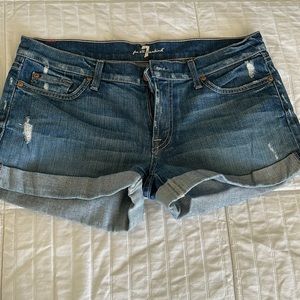 7 for all mankind denim shorts